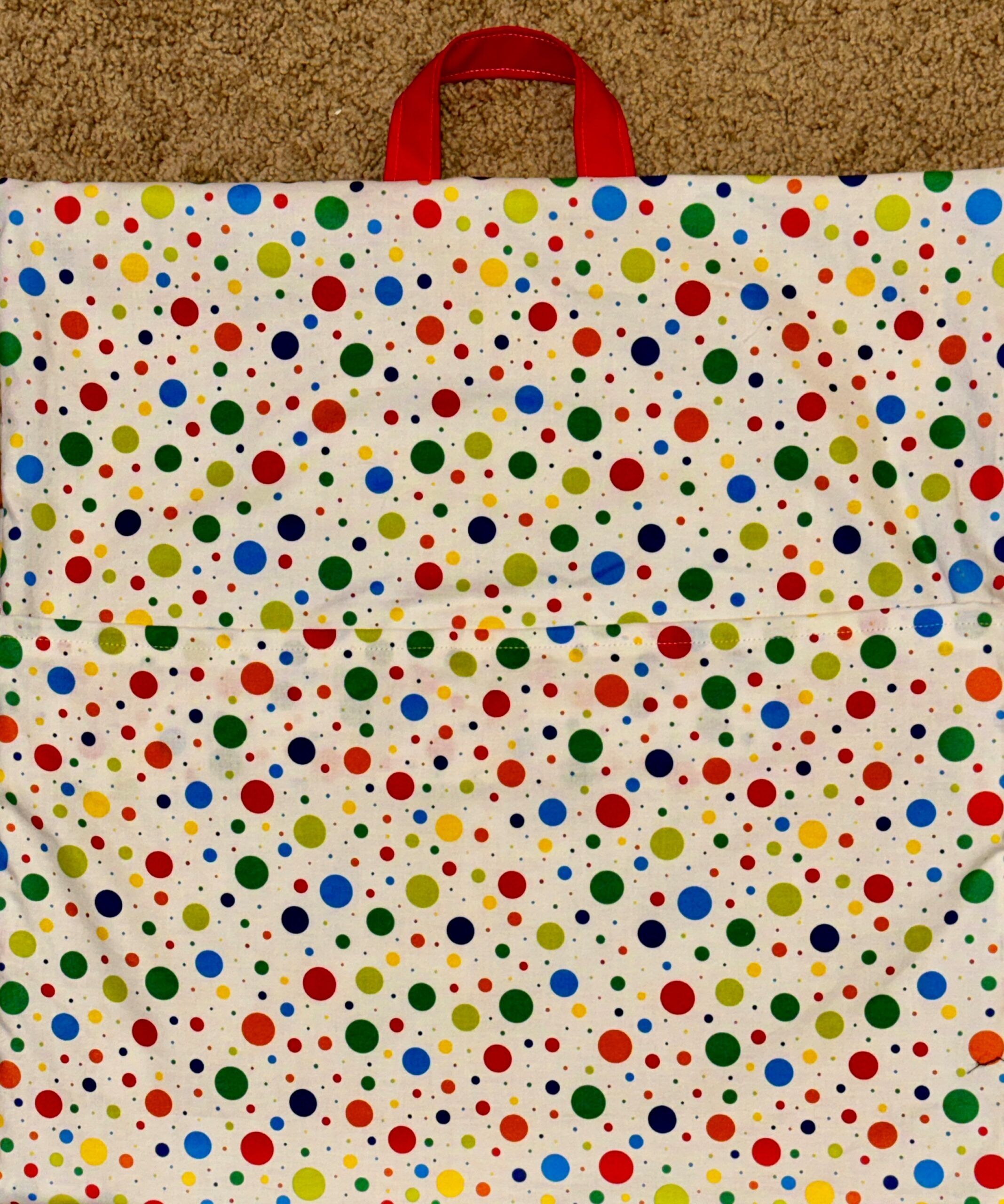 Reading Pillow - Library Books and Colored Dots - Image 2