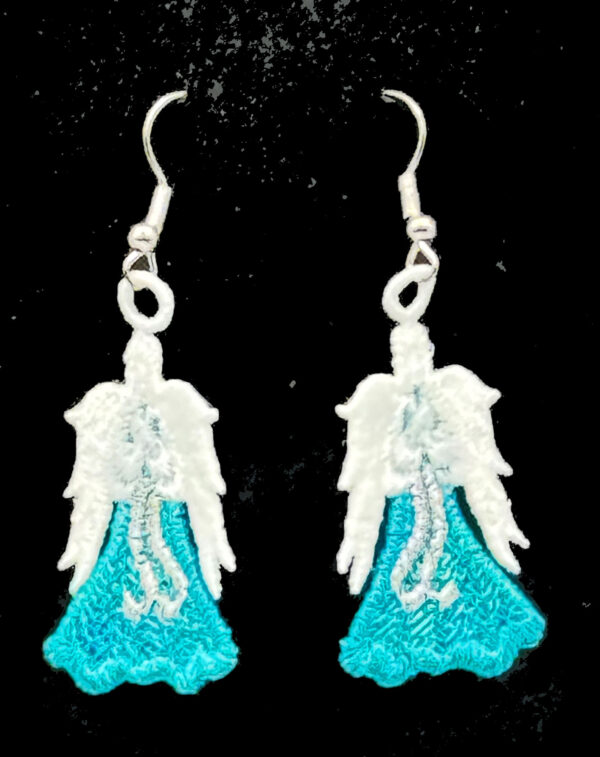 Angel Embroidered Earrings