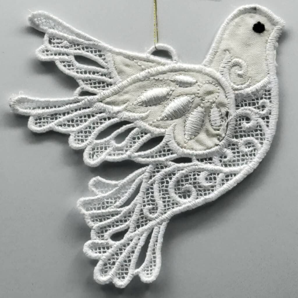 Dove Embroidered Ornaments