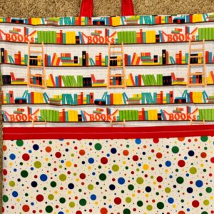 Reading Pillow - Library Books and Colored Dots