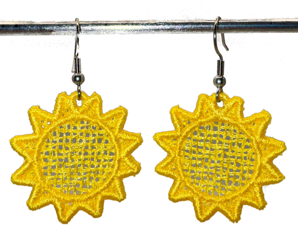 Sunshine Embroidered Earrings